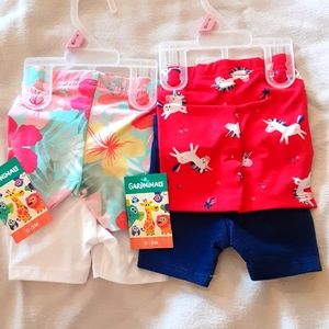 4 pc girls Garanimals shorts